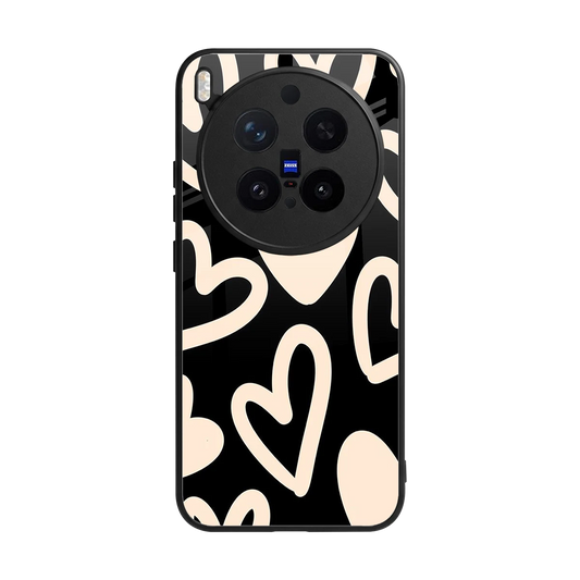 Eternal Hearts back phone cover | glass case for vivo x300 pro