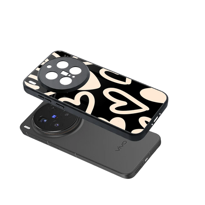 Eternal Hearts sleek vivo x300 pro cover with tempered glass back and TPU edges