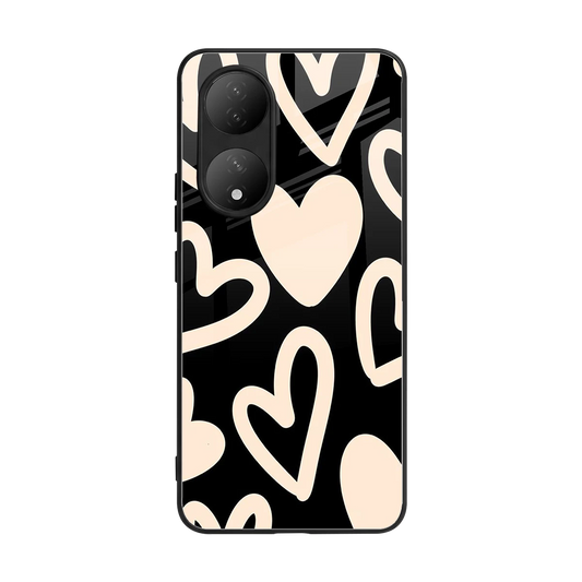 Eternal Hearts back phone cover | glass case for Vivo-y100