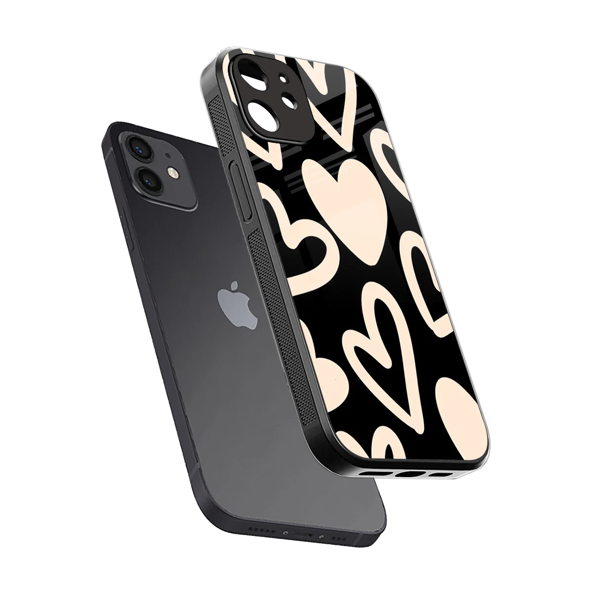 Eternal Hearts sleek iphone 11 cover with tempered glass back and TPU edges