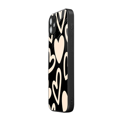 Eternal Hearts iphone 11 mobile cover | shockproof glass phone case