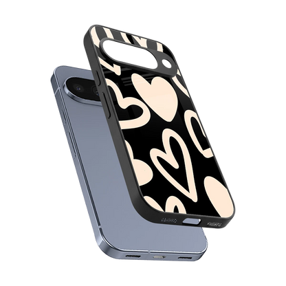 Eternal Hearts sleek google pixel 10 cover with tempered glass back and TPU edges