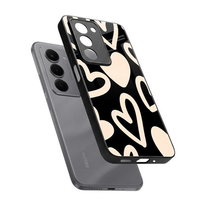 Eternal Hearts sleek redmi 15 5g cover with tempered glass back and TPU edges