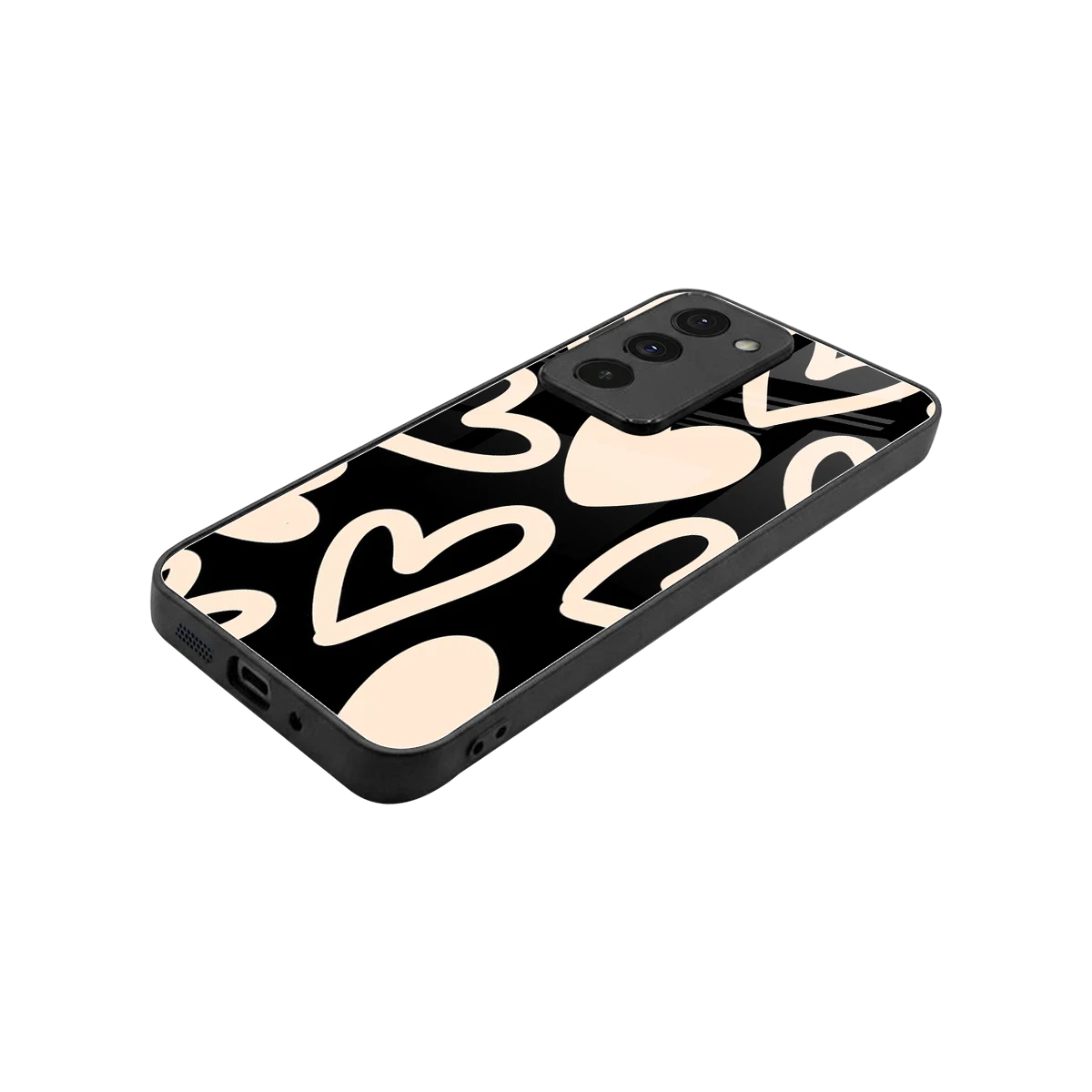 Eternal Hearts stylish phone case for redmi 15 5g | glossy glass and slim fit