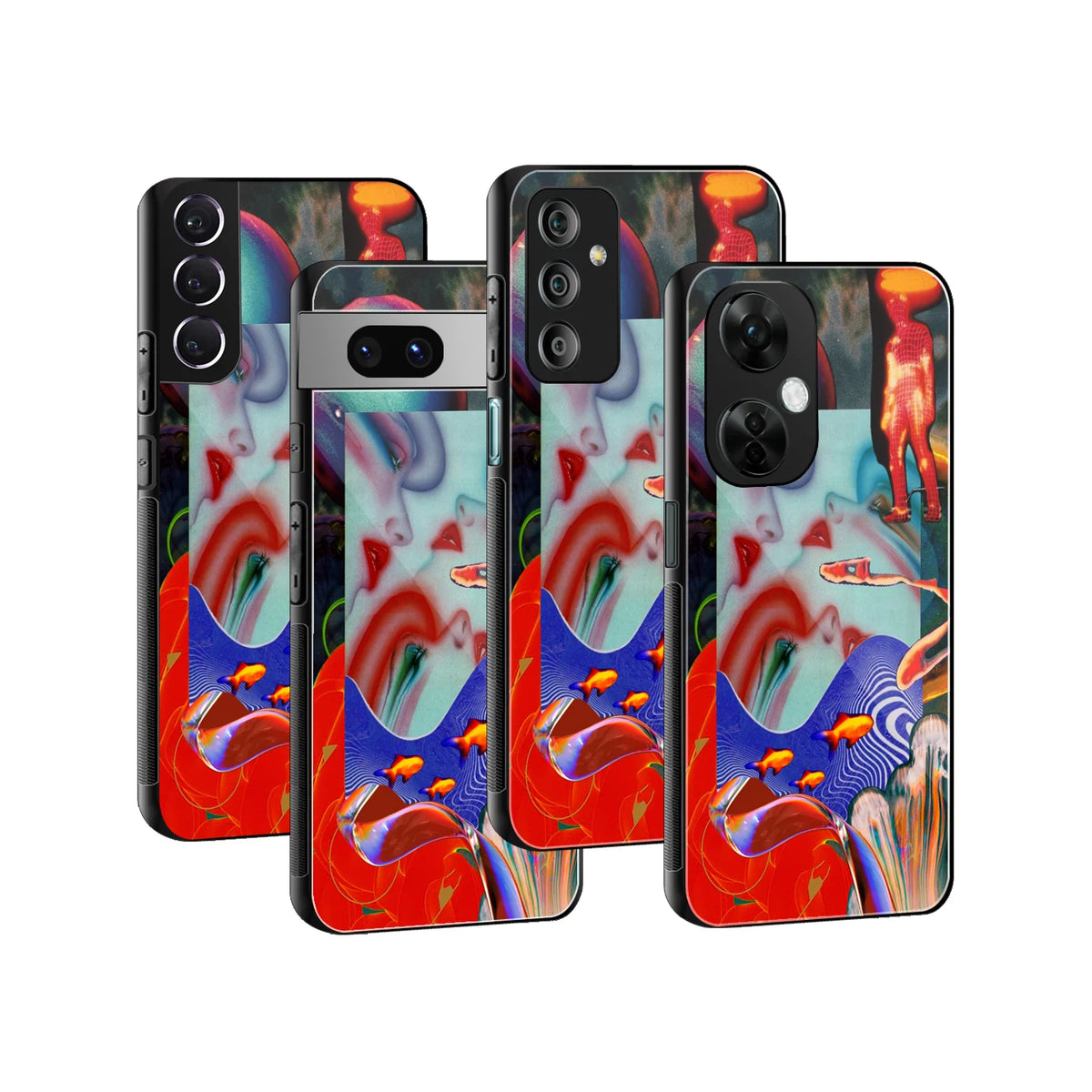 Stylish Glass Back Case for All Smartphones iPhone, Samsung, OnePlus, Pixel, Redmi, Oppo, Vivo, Motorola