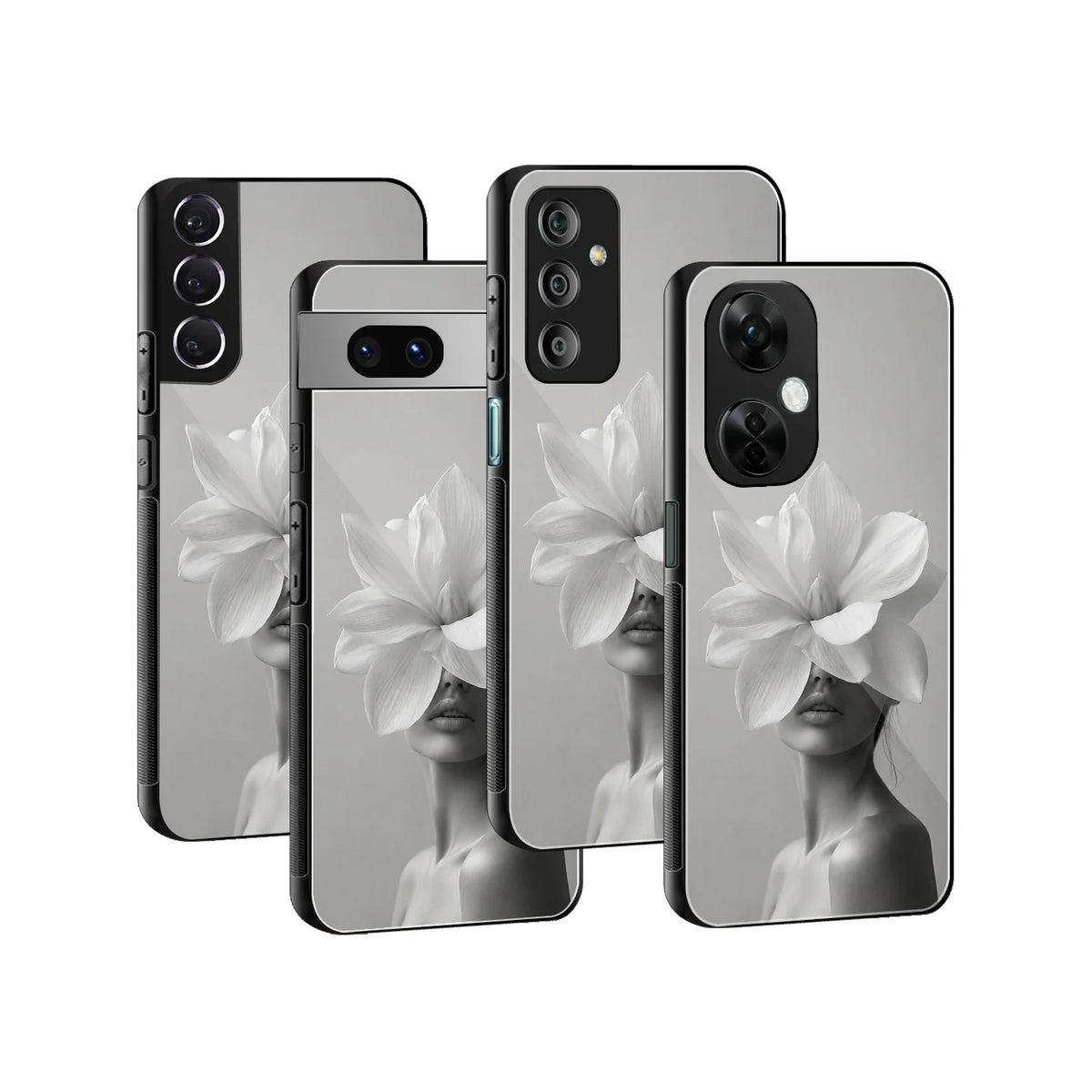 Stylish Glass Back Case for All Smartphones iPhone, Samsung, OnePlus, Pixel, Redmi, Oppo, Vivo, Motorola