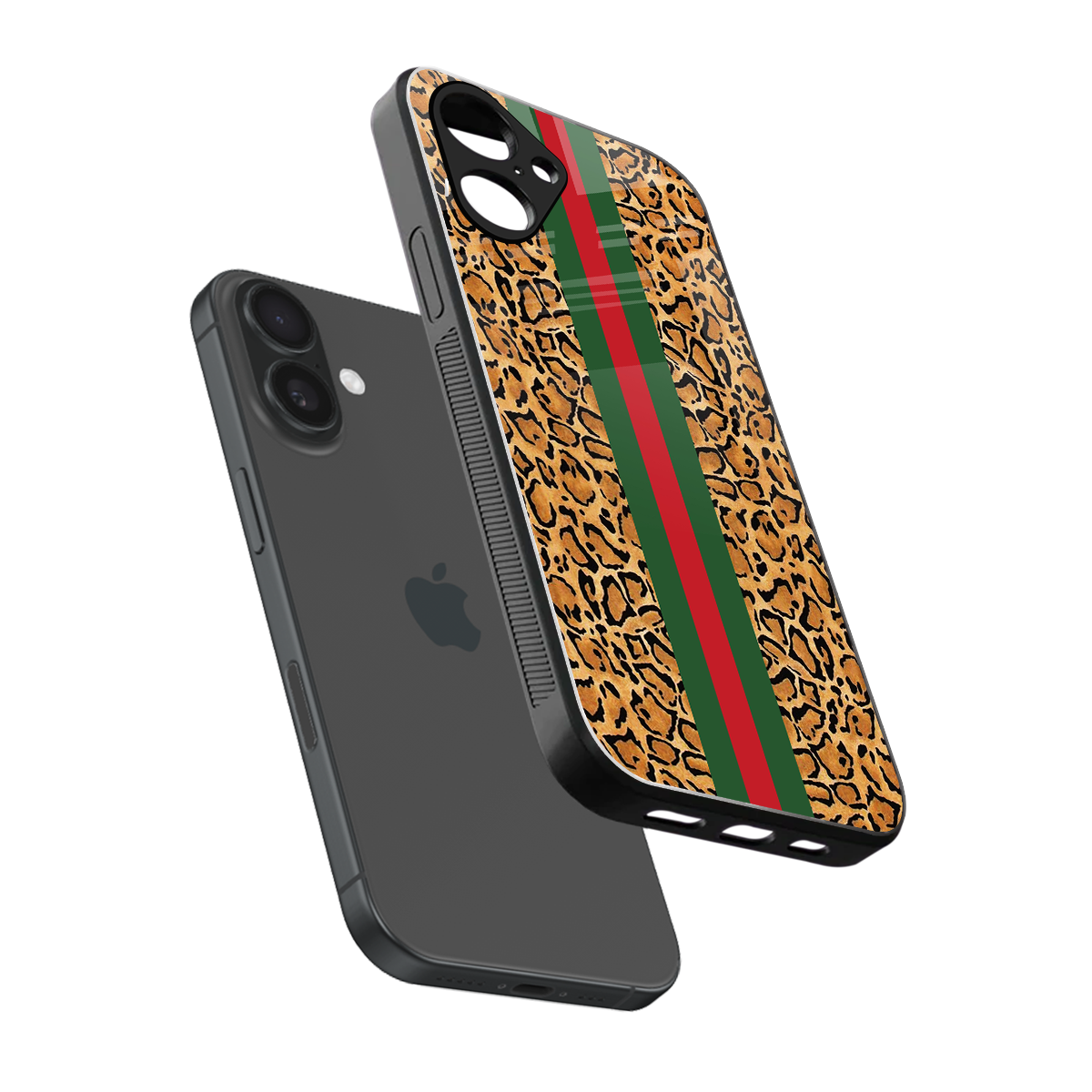 Exotic Edge sleek iPhone 16 cover with tempered glass back and TPU edges