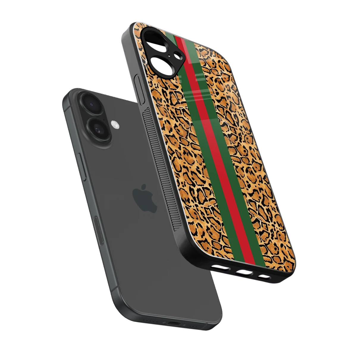 Exotic Edge sleek iPhone 16 cover with tempered glass back and TPU edges