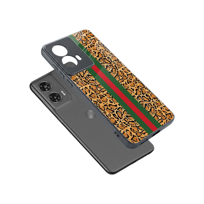 Exotic Edge sleek motorola edge 50 fusion cover with tempered glass back and TPU edges