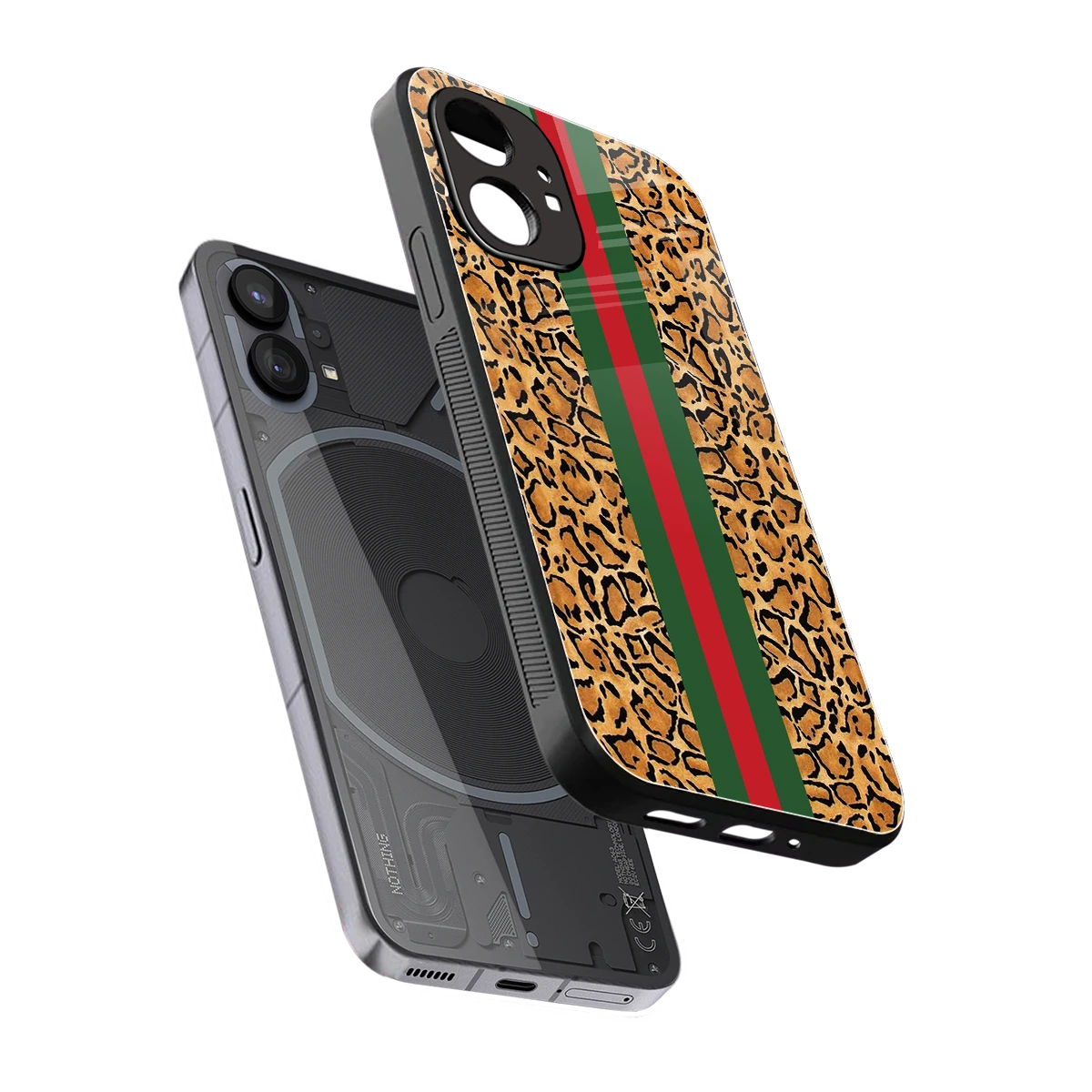 Exotic Edge sleek nothing phone 1 cover with tempered glass back and TPU edges