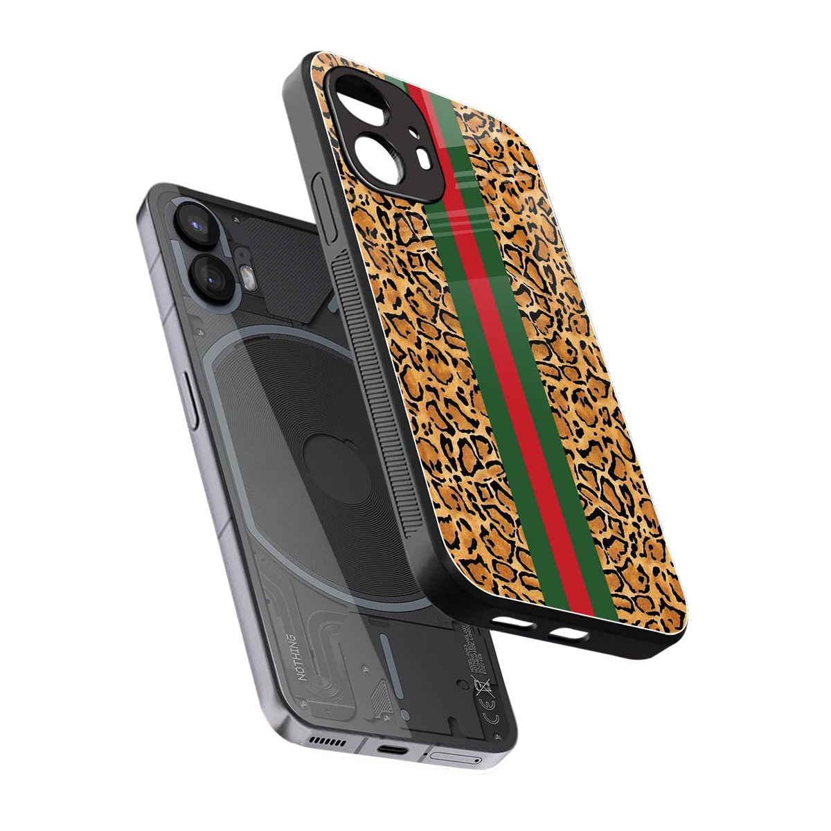 Exotic Edge sleek nothing phone 2 cover with tempered glass back and TPU edges