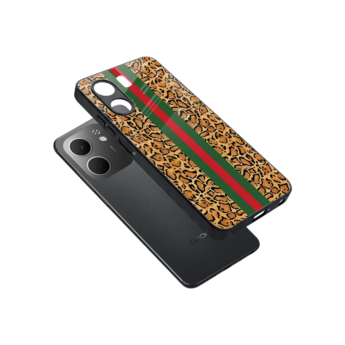 Exotic Edge sleek oppo a5x 5g cover with tempered glass back and TPU edges