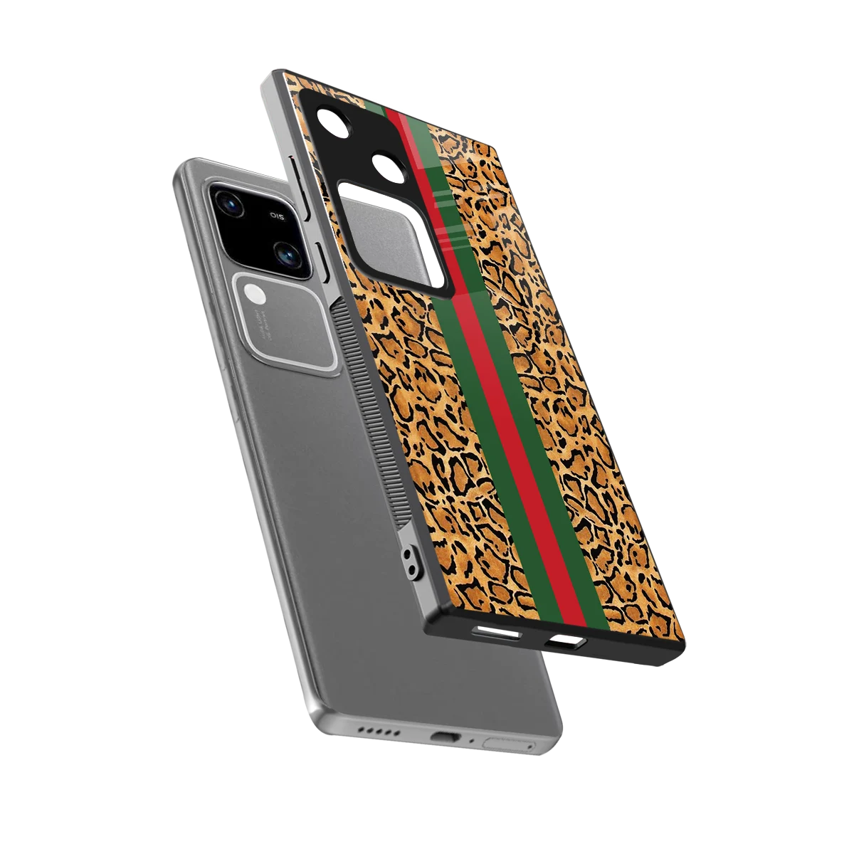 Exotic Edge sleek vivo v30 cover with tempered glass back and TPU edges