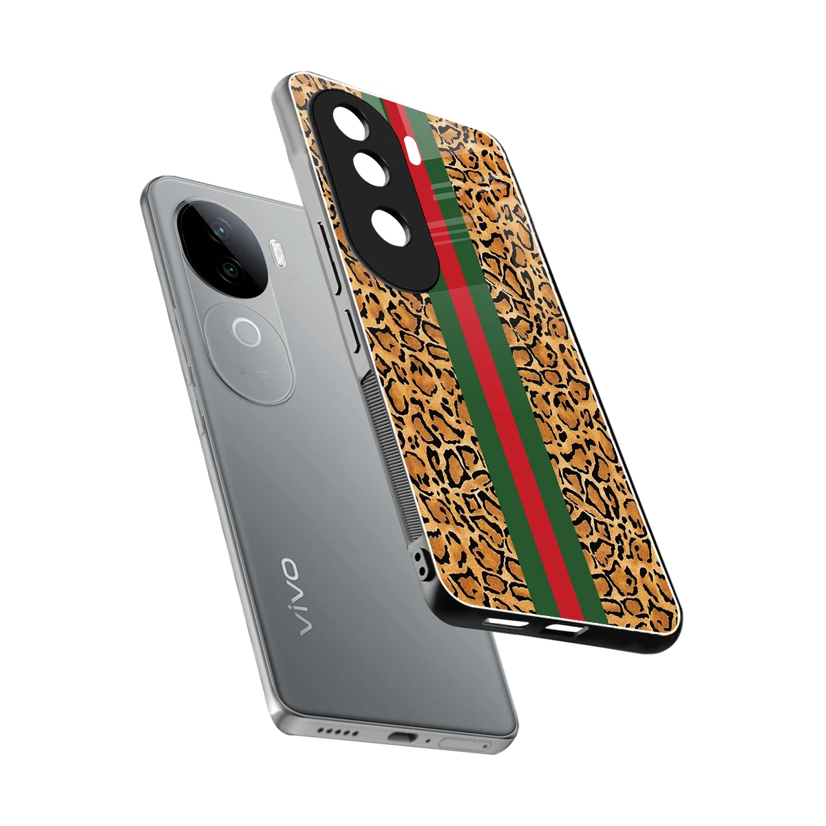 Exotic Edge sleek vivo v40e cover with tempered glass back and TPU edges