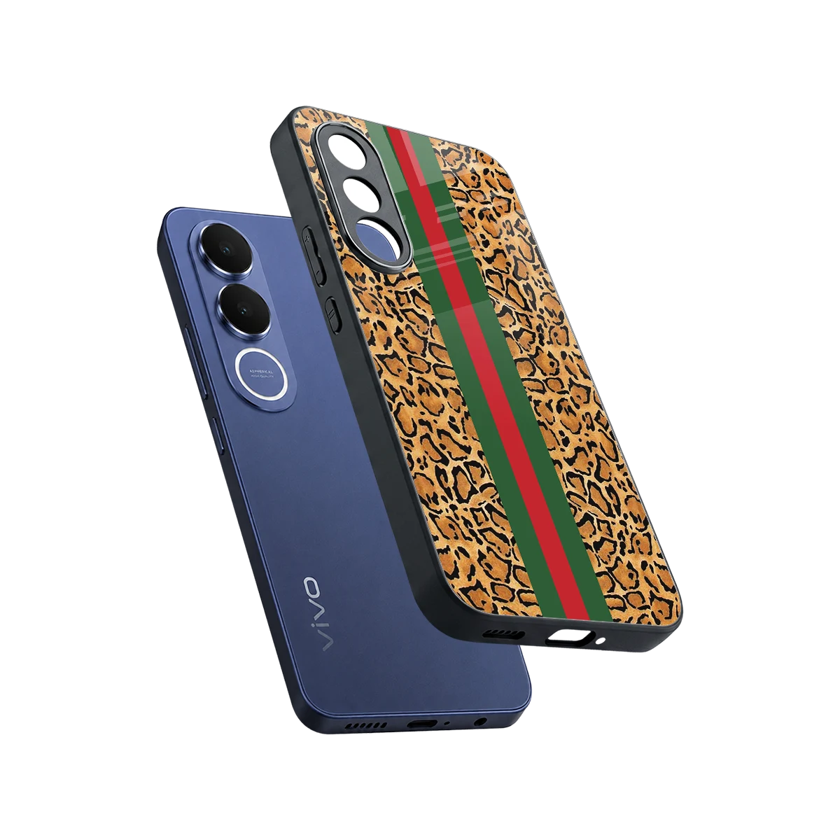 Exotic Edge sleek vivo v70 fe cover with tempered glass back and TPU edges