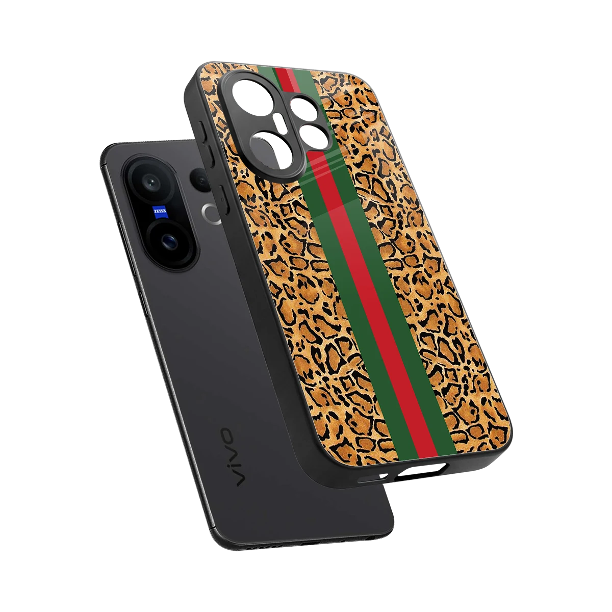 Exotic Edge sleek vivo x200 fe cover with tempered glass back and TPU edges