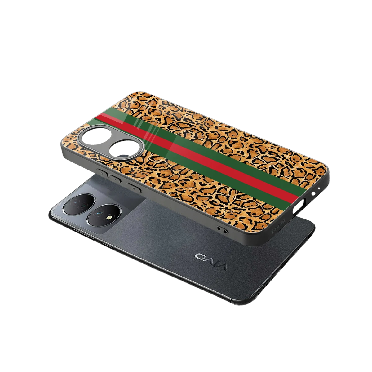 Exotic Edge sleek Vivo-y100 cover with tempered glass back and TPU edges