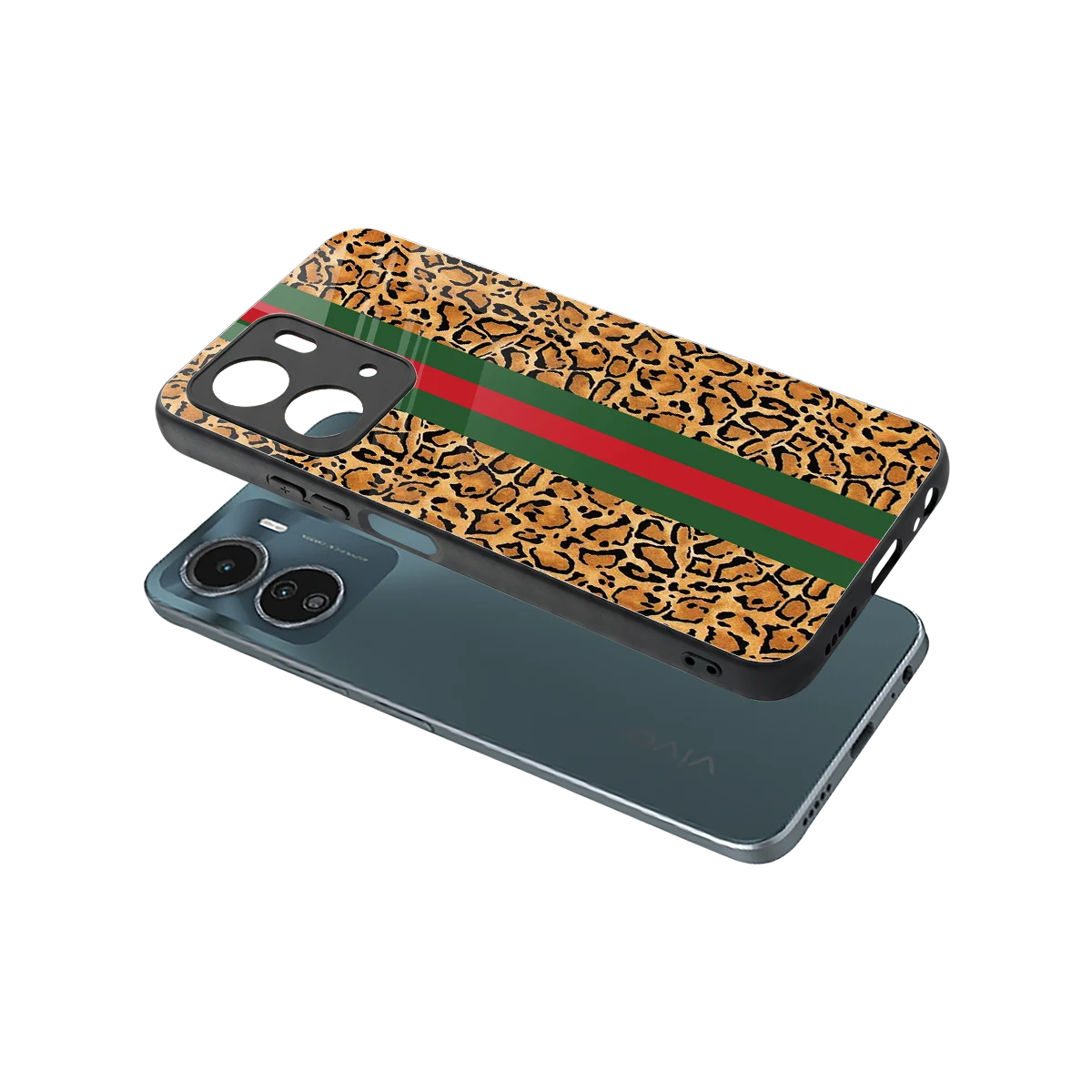 Exotic Edge sleek vivo y16 cover with tempered glass back and TPU edges