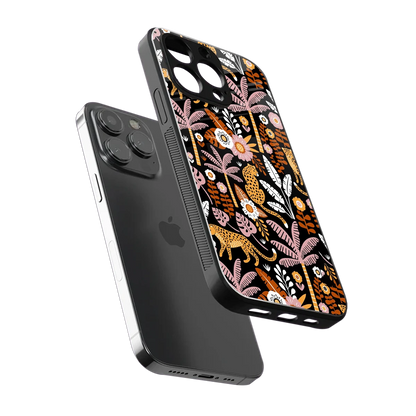 Exotic Paradise sleek iphone 13 pro cover with tempered glass back and TPU edges