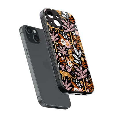 Exotic Paradise sleek iphone 14 cover with tempered glass back and TPU edges