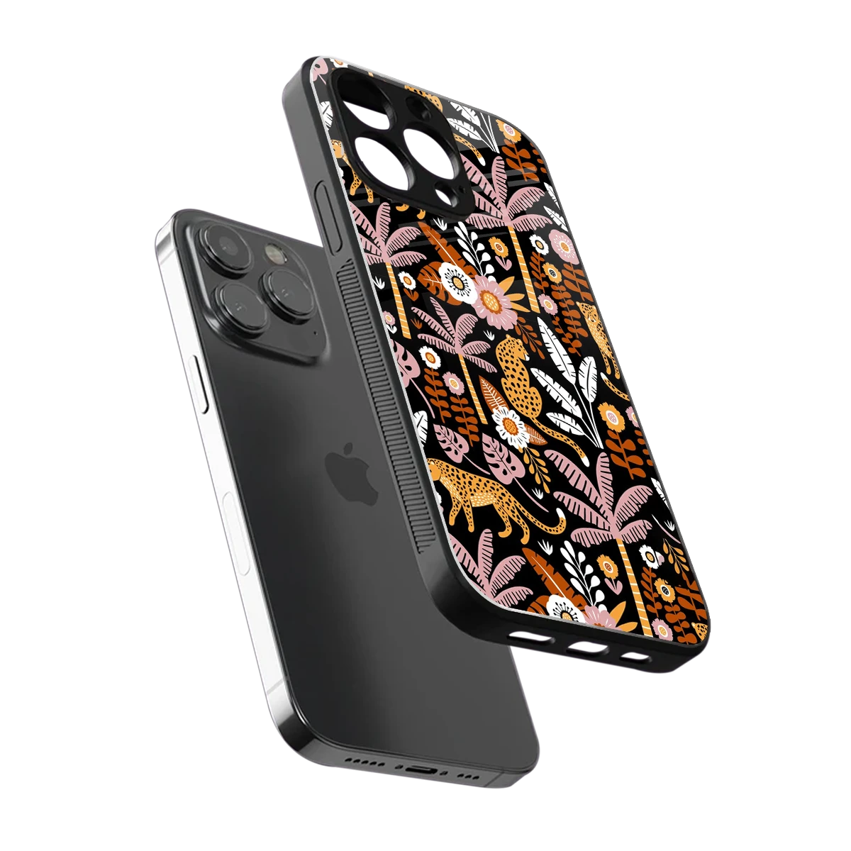 Exotic Paradise sleek iphone 16 pro cover with tempered glass back and TPU edges