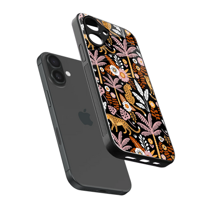 Exotic Paradise sleek iPhone 16 cover with tempered glass back and TPU edges