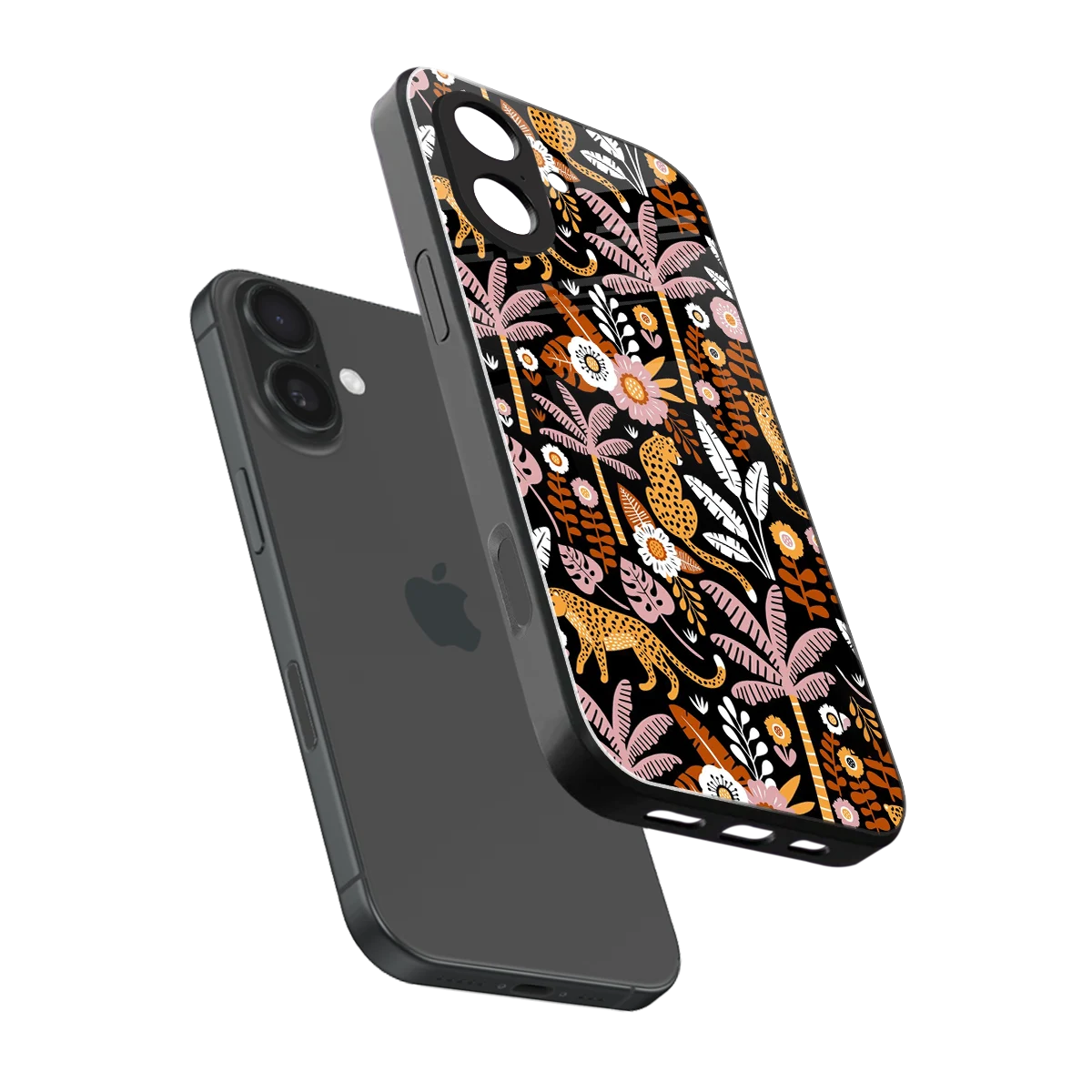 Exotic Paradise sleek iphone 17 cover with tempered glass back and TPU edges