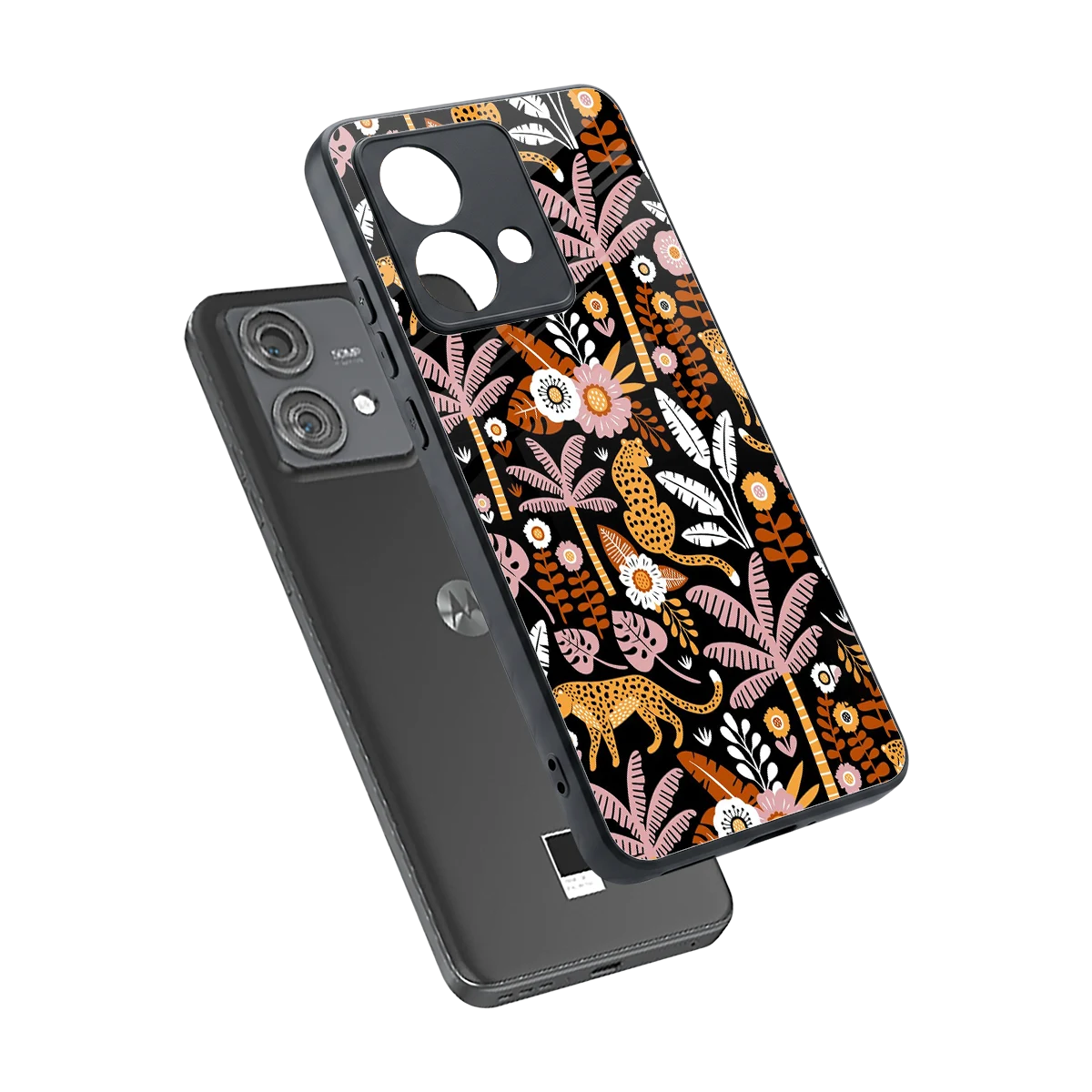 Exotic Paradise sleek motorola edge 40 neo 5g cover with tempered glass back and TPU edges