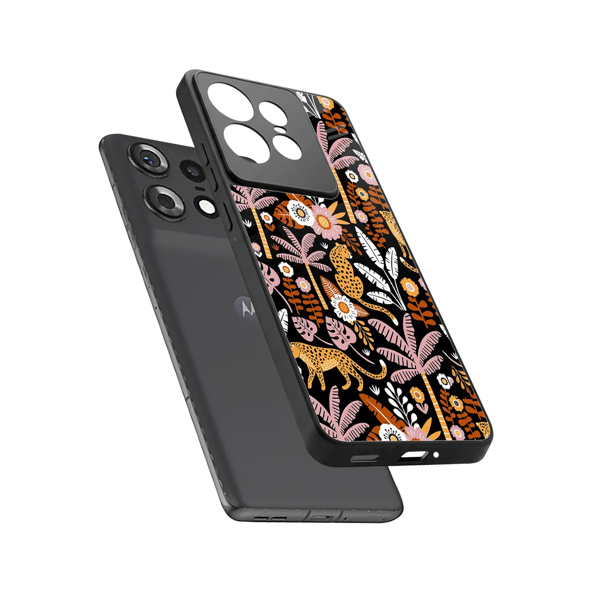 Exotic Paradise sleek motorola edge 50 pro cover with tempered glass back and TPU edges