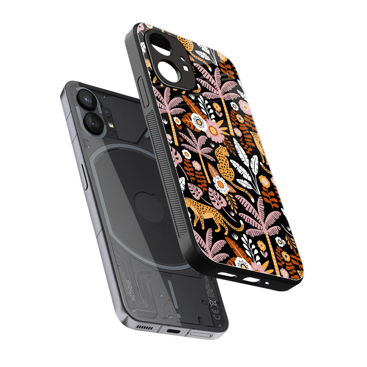 Exotic Paradise sleek nothing phone 1 cover with tempered glass back and TPU edges