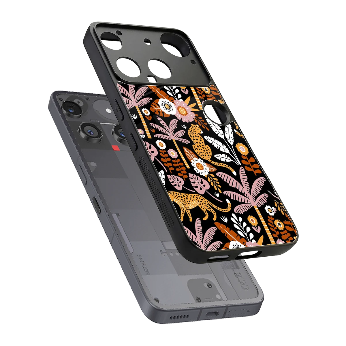 Exotic Paradise sleek nothing phone 3 cover with tempered glass back and TPU edges