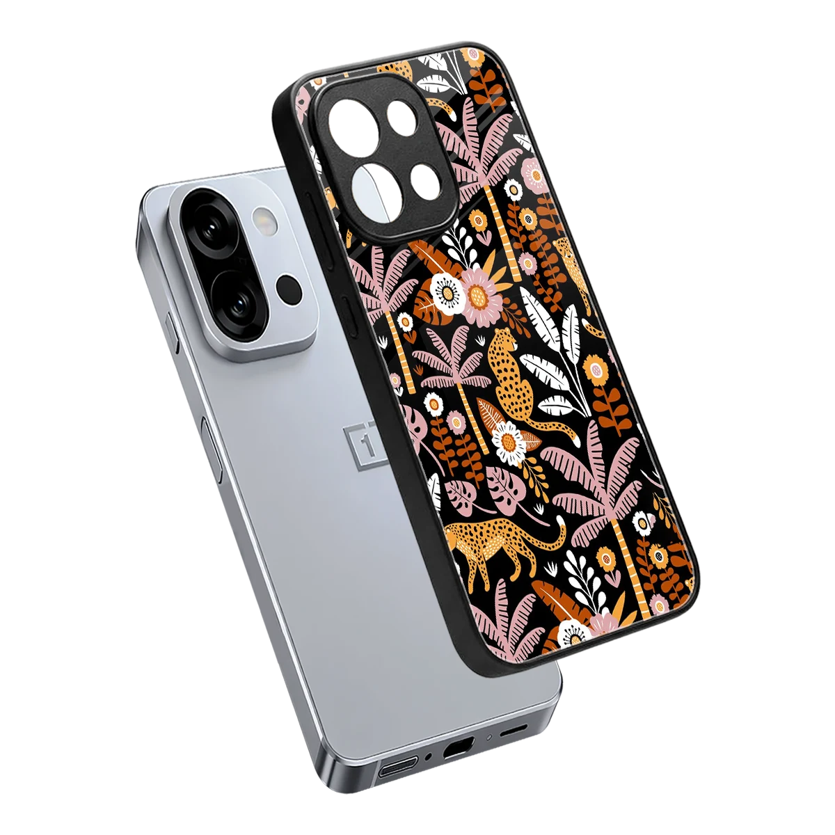 Exotic Paradise sleek oneplus 13s cover with tempered glass back and TPU edges