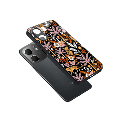 Exotic Paradise sleek oppo a5x 5g cover with tempered glass back and TPU edges