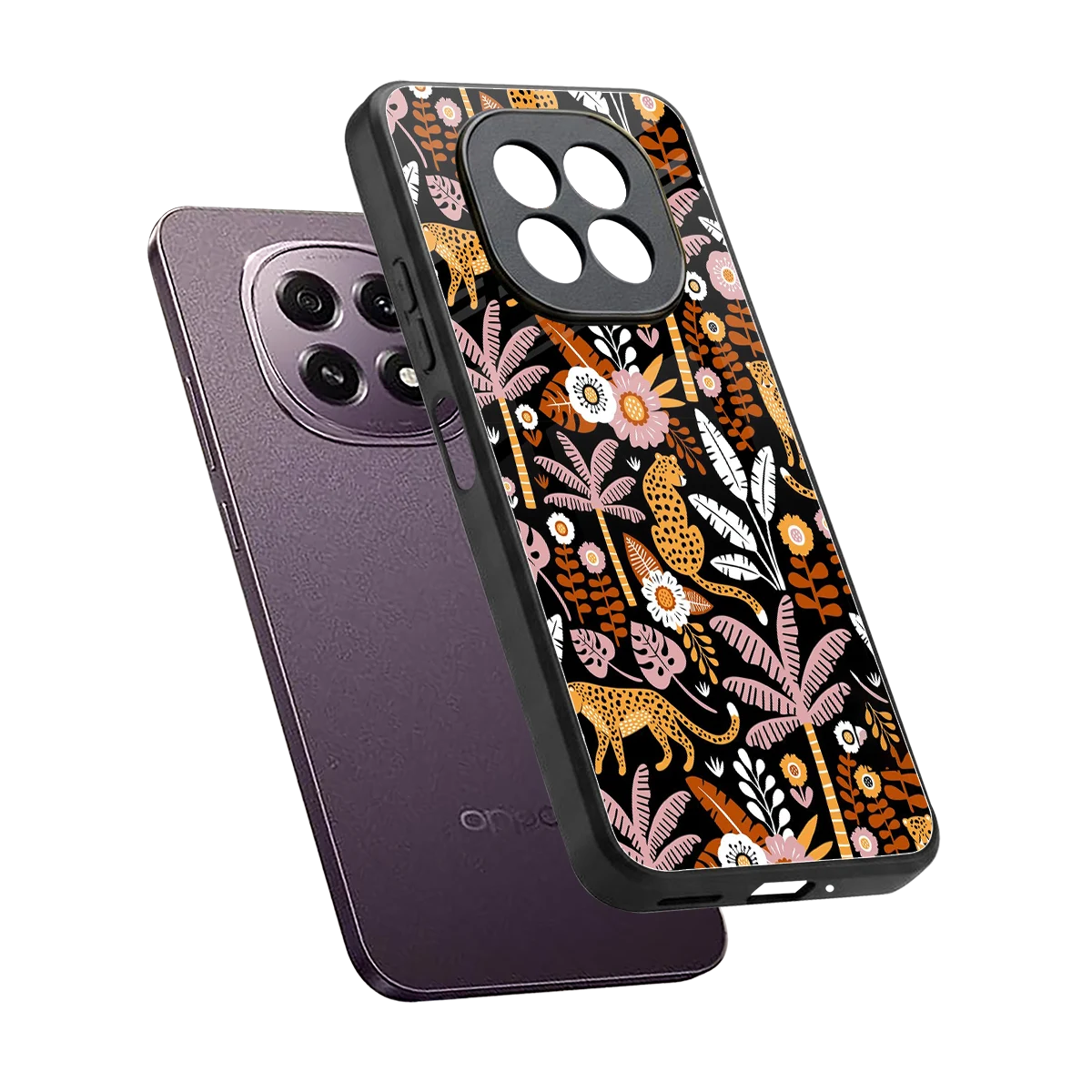 Exotic Paradise sleek oppo f29 5g cover with tempered glass back and TPU edges