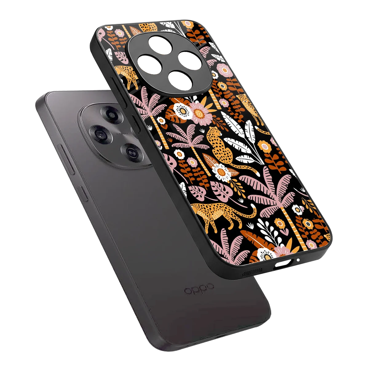 Exotic Paradise sleek oppo f31 pro 5g cover with tempered glass back and TPU edges