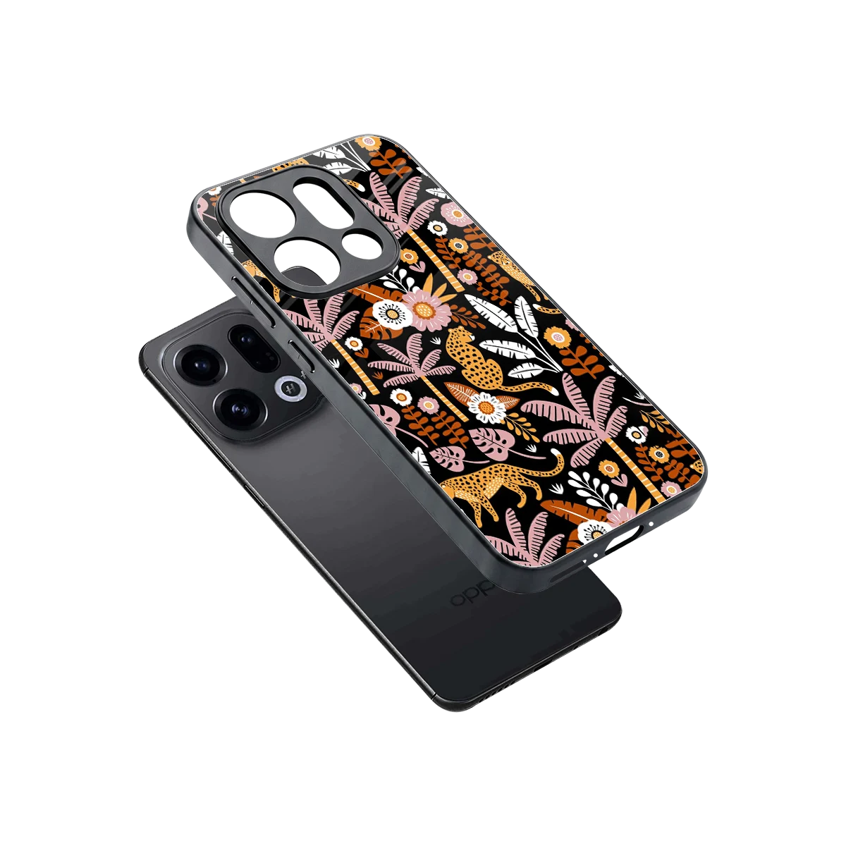 Exotic Paradise sleek oppo find x9 cover with tempered glass back and TPU edges