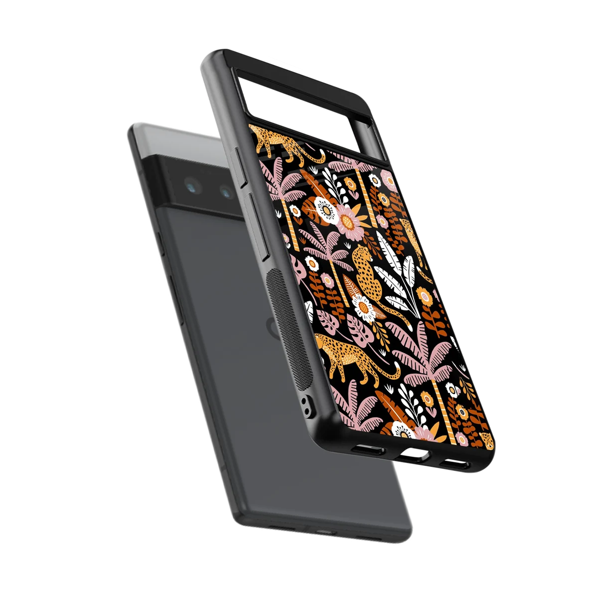 Exotic Paradise sleek google pixel 6 pro cover with tempered glass back and TPU edges