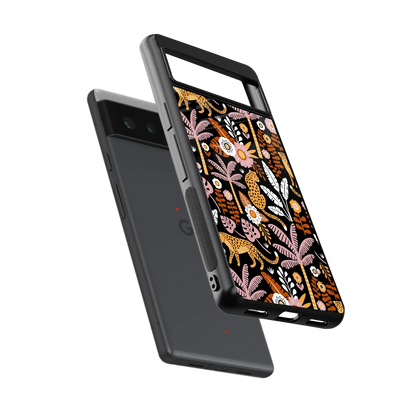 Exotic Paradise sleek google pixel 6 cover with tempered glass back and TPU edges