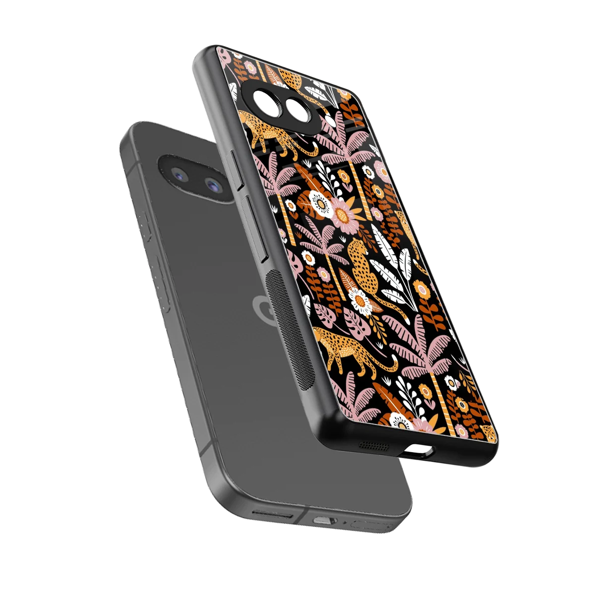 Exotic Paradise sleek google pixel 10a cover with tempered glass back and TPU edges
