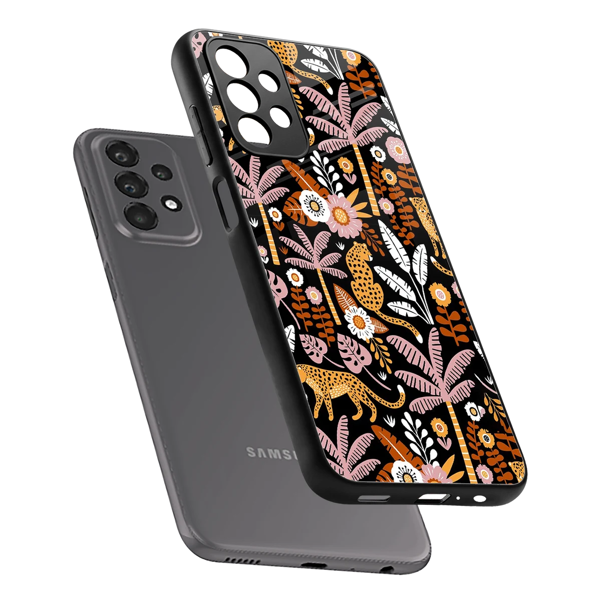 Exotic Paradise sleek samsung galaxy a23 cover with tempered glass back and TPU edges
