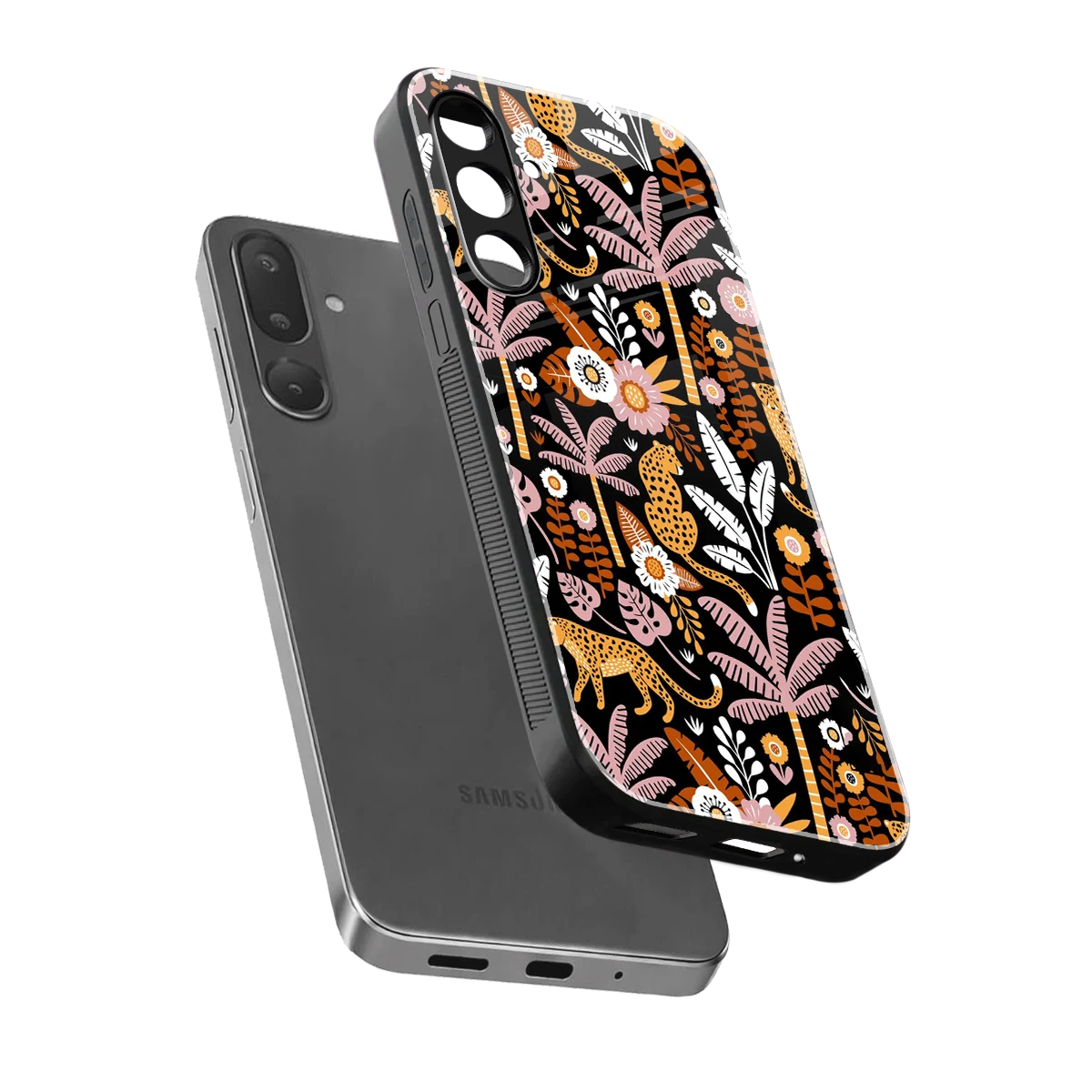 Exotic Paradise sleek samsung galaxy m56 5g cover with tempered glass back and TPU edges