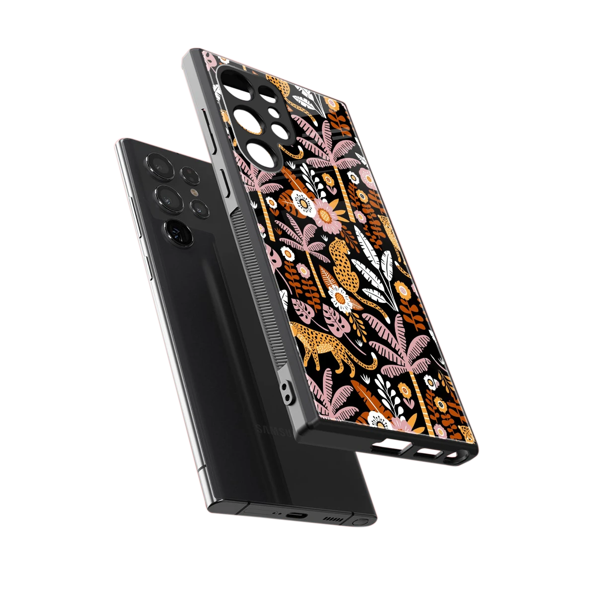 Exotic Paradise sleek samsung galaxy s23 ultra cover with tempered glass back and TPU edges