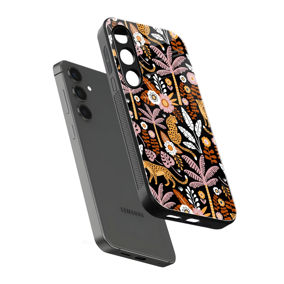Exotic Paradise sleek samsung galaxy s24 cover with tempered glass back and TPU edges