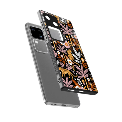 Exotic Paradise sleek vivo v30 cover with tempered glass back and TPU edges