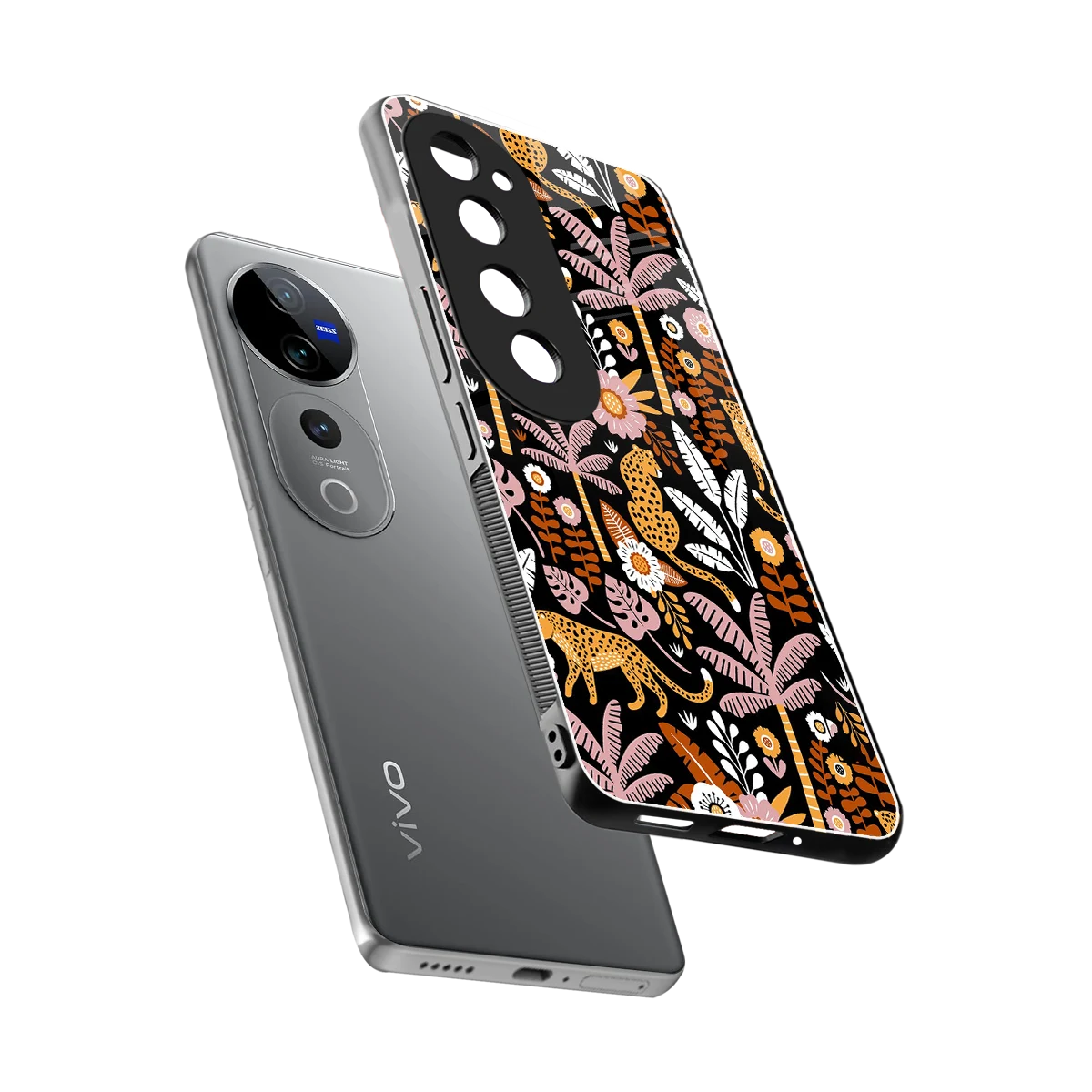 Exotic Paradise sleek vivo v40 pro cover with tempered glass back and TPU edges
