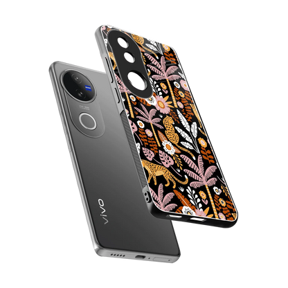 Exotic Paradise sleek vivo v50 cover with tempered glass back and TPU edges