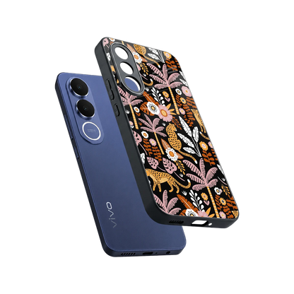Exotic Paradise sleek vivo v70 fe cover with tempered glass back and TPU edges