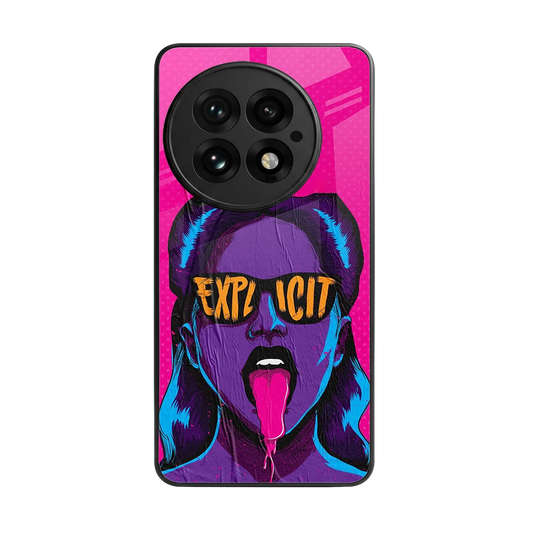 Explicit back phone cover | glass case for oneplus 13