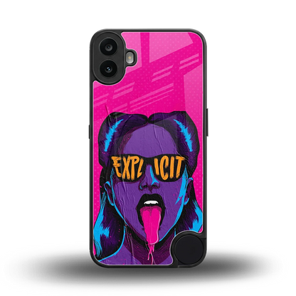 Explicit back phone cover | glass case for cmf nothing phone 1