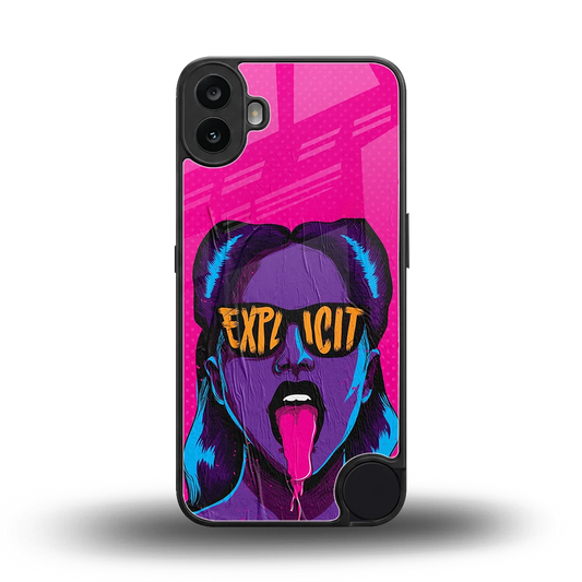 Explicit back phone cover | glass case for cmf nothing phone 1